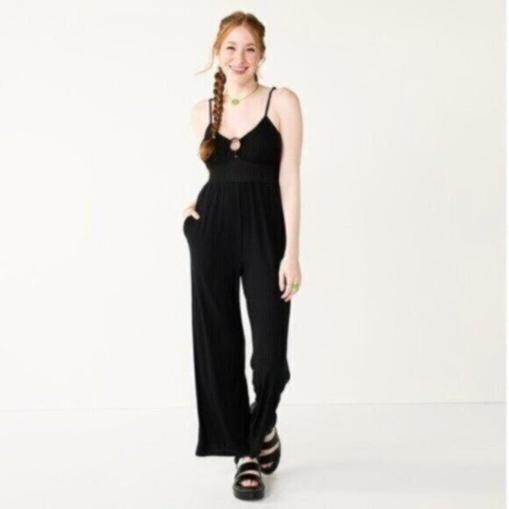 SO Black Jumpsuit With Built In Padding Size XL Women
